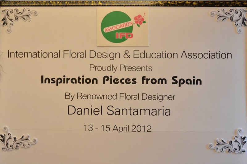 IFD Floral Workshop Demo by Daniel Santamaria ( Inspiration pieces from Spain ) APRIL 2012